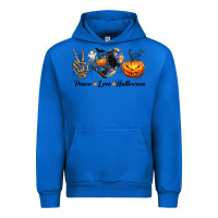 Cobalt Peace Love Halloween Urban Hoodie - texasbilliewilder