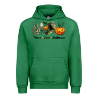 Emerald Peace Love Halloween Urban Hoodie - texasbilliewilder