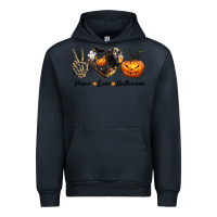 Navy Peace Love Halloween Urban Hoodie - texasbilliewilder