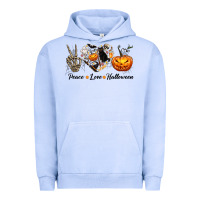 Pigment Grape Ice Peace Love Halloween Urban Hoodie - texasbilliewilder