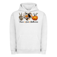 Pigment Lunar Rock Peace Love Halloween Urban Hoodie - texasbilliewilder