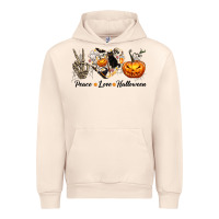 Sandshell Peace Love Halloween Urban Hoodie - texasbilliewilder