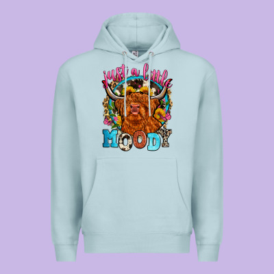 Just A Little Moody Premium Hoodie Designed By Zillion Design Studio