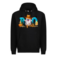 Black Boo Y'all Premium Hoodie - texasbilliewilder