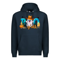 Navy Boo Y'all Premium Hoodie - texasbilliewilder