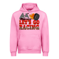 Fuchsia Pink let's go racing Urban Hoodie - Zillion Design Studio