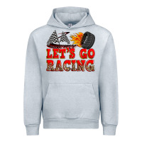 Heather Grey let's go racing Urban Hoodie - Zillion Design Studio