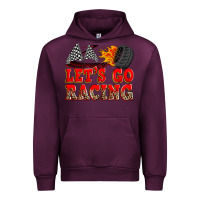Mauve Wine let's go racing Urban Hoodie - Zillion Design Studio