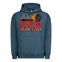 Pigment Midnight Navy let's go racing Urban Hoodie - Zillion Design Studio