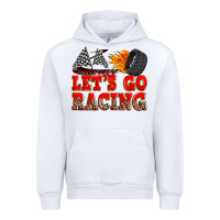 White let's go racing Urban Hoodie - Zillion Design Studio