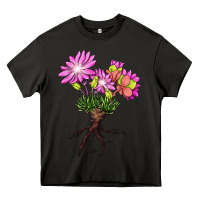 Asphalt Bitterroot Flower Heavy Core Tee - LillyAllenDesigns