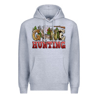 Heather Grey gone hunting Premium Hoodie - Zillion Design Studio