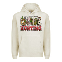 Oatmeal Heather gone hunting Premium Hoodie - Zillion Design Studio