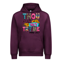 Mauve Wine thou shalt not try me mood 24 7 Urban Hoodie - Zillion Design Studio