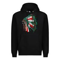Black mexican flag indian headdress Premium Hoodie - RanaPortraitStore