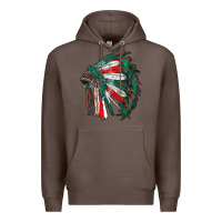 Coffee mexican flag indian headdress Premium Hoodie - RanaPortraitStore