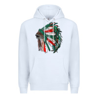 White mexican flag indian headdress Premium Hoodie - RanaPortraitStore