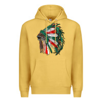 Antique Gold mexican flag indian headdress Premium Hoodie - RanaPortraitStore