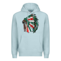 Blue Mist mexican flag indian headdress Premium Hoodie - RanaPortraitStore