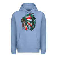 Colony Blue mexican flag indian headdress Premium Hoodie - RanaPortraitStore
