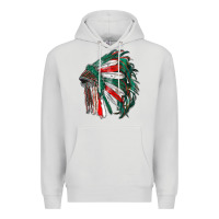 Dove Grey mexican flag indian headdress Premium Hoodie - RanaPortraitStore