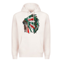 Pale Pink mexican flag indian headdress Premium Hoodie - RanaPortraitStore