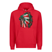 Red mexican flag indian headdress Premium Hoodie - RanaPortraitStore