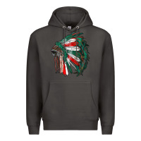 Smoke mexican flag indian headdress Premium Hoodie - RanaPortraitStore