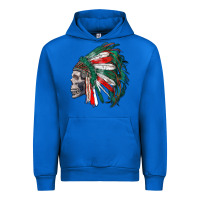 Cobalt mexican indian headdress with skull Urban Hoodie - RanaPortraitStore
