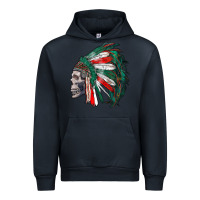 Navy mexican indian headdress with skull Urban Hoodie - RanaPortraitStore