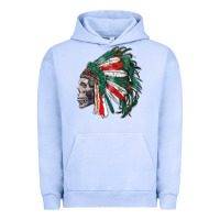 Pigment Grape Ice mexican indian headdress with skull Urban Hoodie - RanaPortraitStore