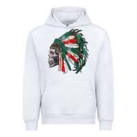 White mexican indian headdress with skull Urban Hoodie - RanaPortraitStore