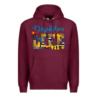 Burgundy dispatcher life Premium Hoodie - Zillion Design Studio