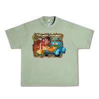 Oil Green Farm Life Fall Barn And Truck Urban Heavy Tee - Artiststas