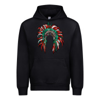 Black mexican flag indian headdress Urban Hoodie - RanaPortraitStore