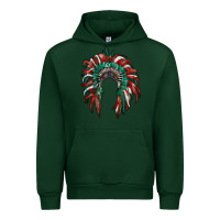 Forest Green mexican flag indian headdress Urban Hoodie - RanaPortraitStore