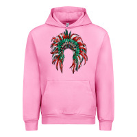 Fuchsia Pink mexican flag indian headdress Urban Hoodie - RanaPortraitStore