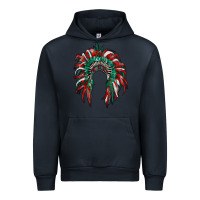 Navy mexican flag indian headdress Urban Hoodie - RanaPortraitStore