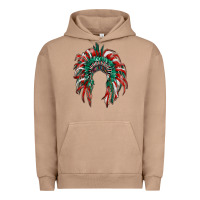 Pigment Burro mexican flag indian headdress Urban Hoodie - RanaPortraitStore