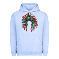 Pigment Grape Ice mexican flag indian headdress Urban Hoodie - RanaPortraitStore