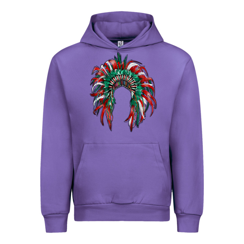 Mexican Flag Indian Headdress Urban Hoodie by RanaPortraitStore | Teevron