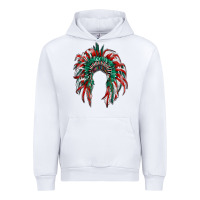 White mexican flag indian headdress Urban Hoodie - RanaPortraitStore