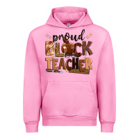 Fuchsia Pink proud black teacher Urban Hoodie - Zillion Design Studio