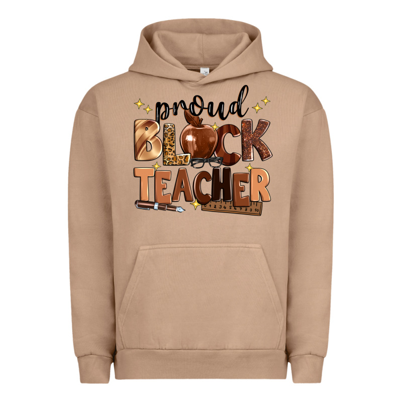 Proud Black Teacher Urban Hoodie by Zillion Design Studio | Teevron