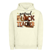 Pigment Pistachio proud black teacher Urban Hoodie - Zillion Design Studio