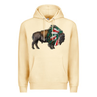 Pina Colada mexican bison with indian headdress Premium Hoodie - RanaPortraitStore
