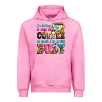 Fuchsia Pink i'm holding a cup of coffee so yeah i'm pretty bus Urban Hoodie - Zillion Design Studio