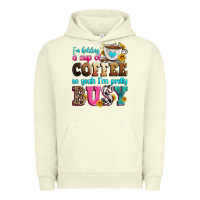 Pigment Pistachio i'm holding a cup of coffee so yeah i'm pretty bus Urban Hoodie - Zillion Design Studio