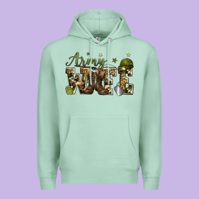 Army Wife Premium Hoodie Designed By Zillion Design Studio