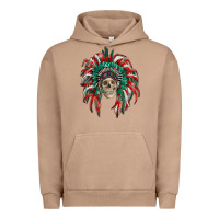 Pigment Burro mexican flag indian headdress with  skull Urban Hoodie - RanaPortraitStore